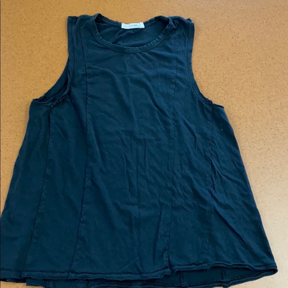 RAG & BONE M half muscle black tank tee